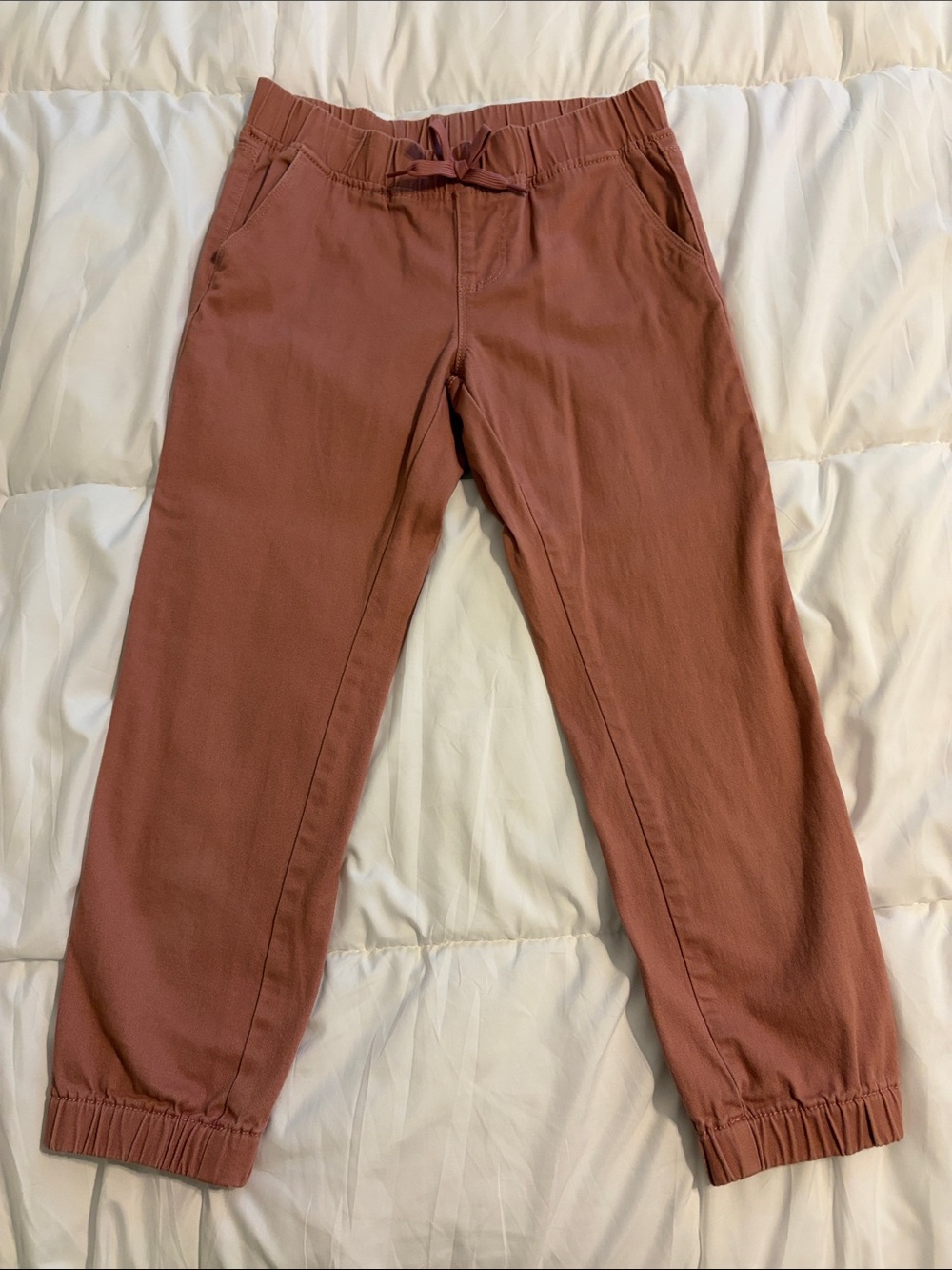 YMI girls rose pink twill joggers - Size 10